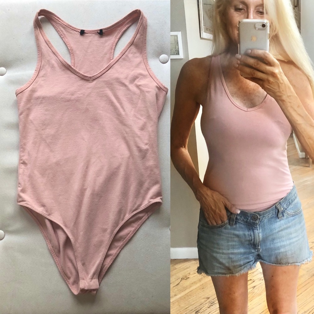 Peach Cotton Bodysuit